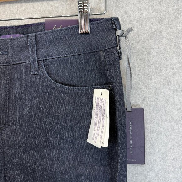 NYDJ Dark Wash Blue Clarissa Ankle Slim Leg Denim Jeans Lift Tuck Size 10 Petite - Picture 5 of 16